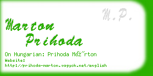 marton prihoda business card